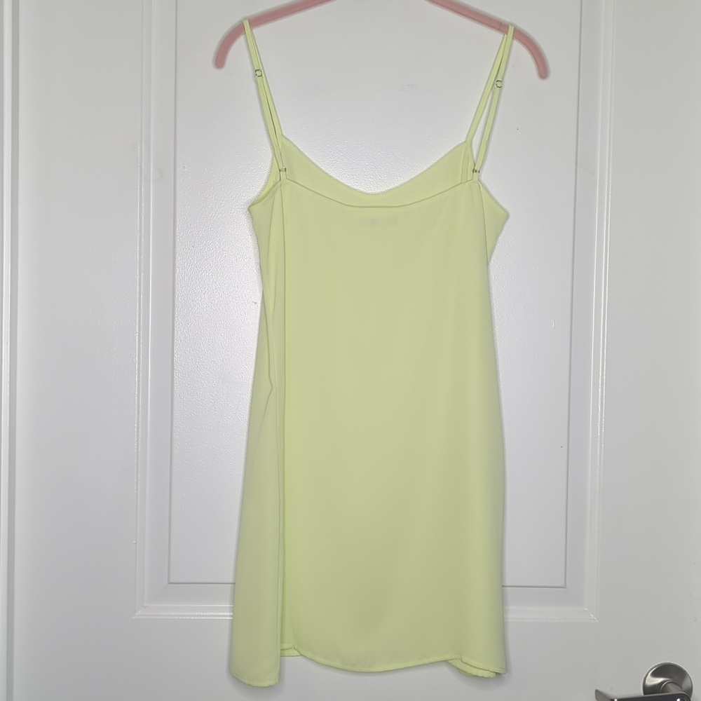 Saloni Camisole Slip Dress Flirty Lightweight Fairy Chartreuse 4 - Picture 7 of 10